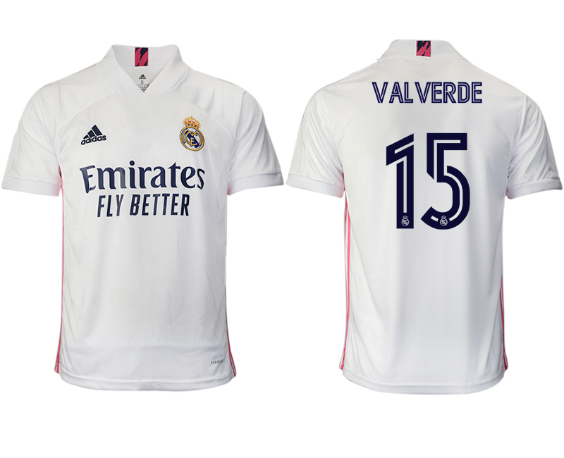 Men 2020-2021 club Real Madrid home aaa version #15 white Soccer Jerseys